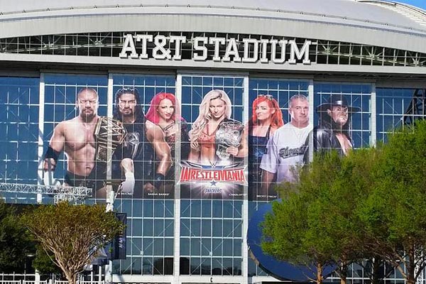 New Photos Of The WrestleMania 32 Stage Being Set Up At AT&T Stadium