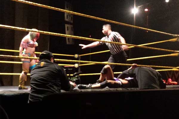 Emma Knocked Out By Asuka At NXT Live Event (Video)