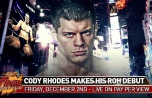 Cody Rhodes Announced For ROH Final Battle (12/2)