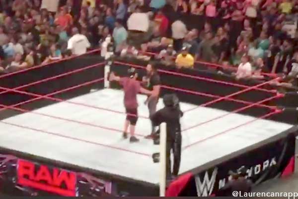 Fan Enters The Ring During Seth Rollins Promo On RAW