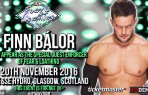 Finn Balor Announced for ICW Fear & Loathing IX (11/20)