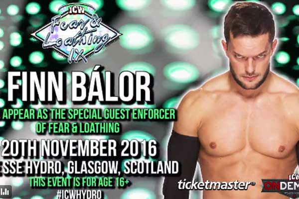 Finn Balor Announced for ICW Fear & Loathing IX (11/20)