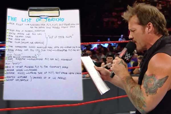 Chris Jericho Reveals THE LIST (Photo)