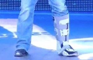 AJ Styles In A Walking Boot On WWE SmackDown (Video)