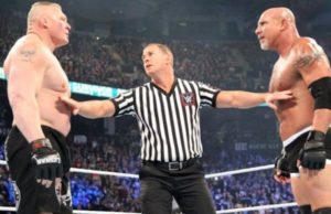 Brock Lesnar Challenges Goldberg For WrestleMania, Goldberg Responds