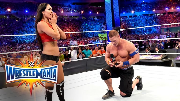 John Cena Proposes To Nikki Bella At WrestleMania 33