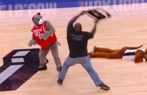 Mark Henry Attacks Mascot At NBA Playoff Game (Video)