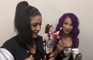 Female WWE Superstars React To Their Mattel Dolls, Sasha Banks On Channeling Trish Stratus (Videos)