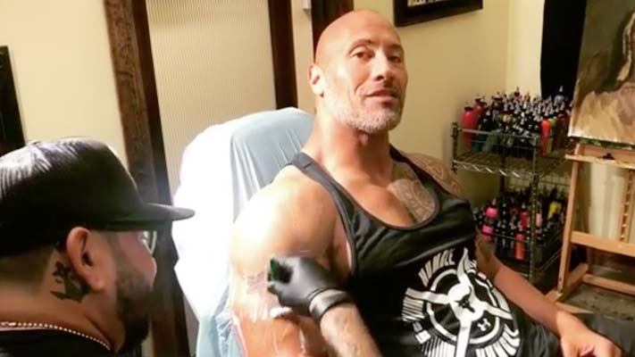 The Rock Altering His Iconic Brahma Bull Tattoo (Video)