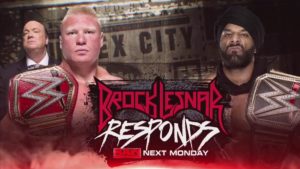 Brock Lesnar To Answer Jinder Mahal’s Survivor Series Challenge On RAW