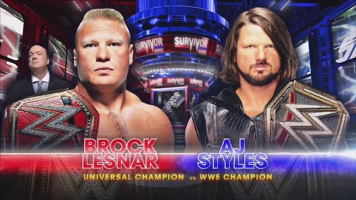 AJ Styles vs. Brock Lesnar Official For WWE Survivor Series