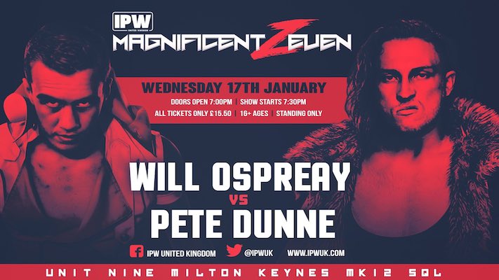 Will Ospreay vs Pete Dunne Announced for 1/17