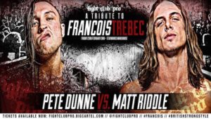 WWE UK Champion Pete Dunne vs Matt Riddle Announced by Fight Club Pro