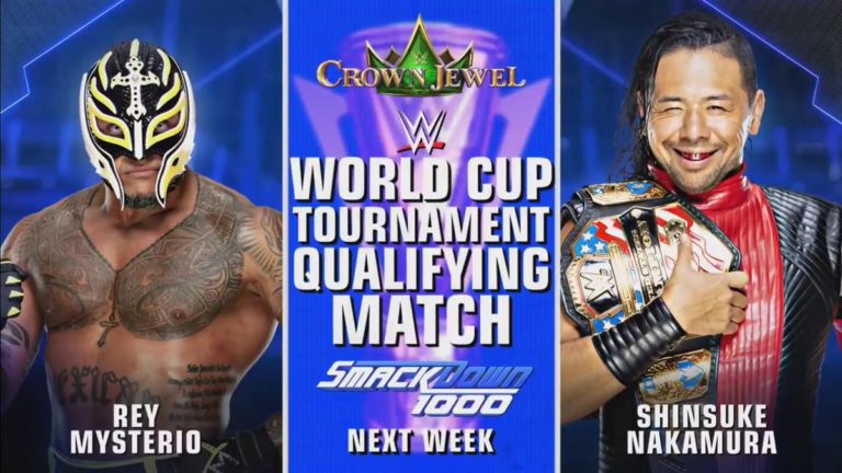 Rey Mysterio vs. Shinsuke Nakamura Booked For WWE SmackDown 1000