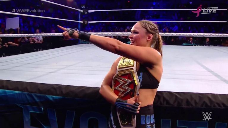 Ronda Rousey Retains WWE RAW Women’s Title At Evolution