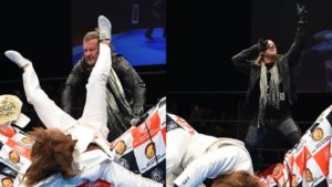 Chris Jericho Attacks Tetsuya Naito During Wrestle Kingdom 13 Contract Signing