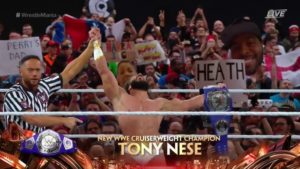 Tony Nese Wins Cruiserweight Title At WWE WrestleMania