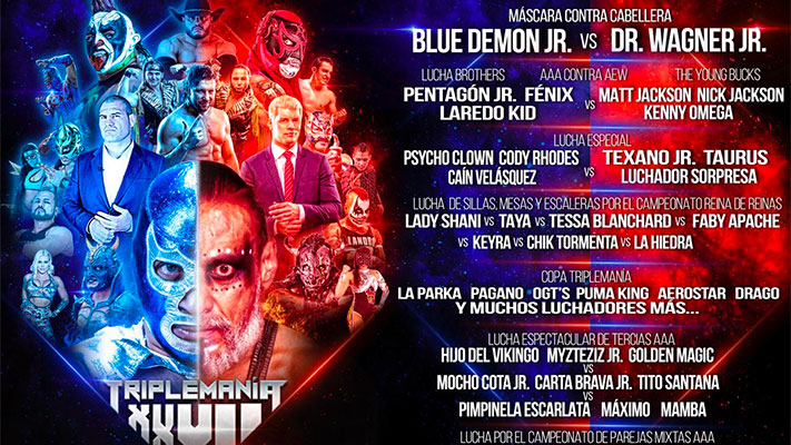 Full Card Announced AAA TripleMania with AEW Stars, Cain Velasquez