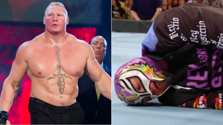 Brock Lesnar Destroys Rey Mysterio & His Son, Universal Title Match Delayed