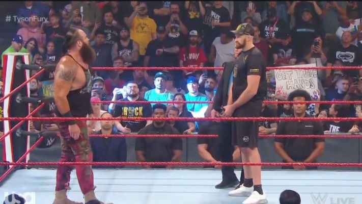 Tyson Fury Brawls With Braun Strowman On WWE RAW