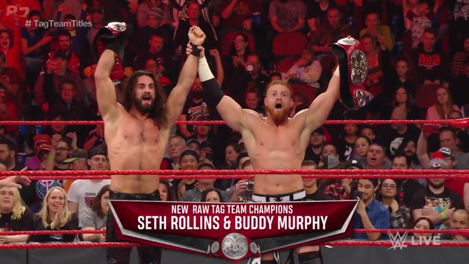 Seth Rollins & Buddy Murphy Win WWE RAW Tag Team Titles