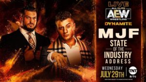 AEW Dynamite Results (7/29): MJF Challenges Jon Moxley, Matt Cardona Debuts