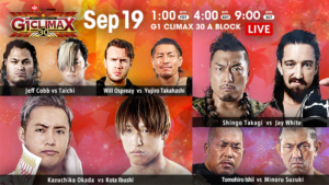 Results: NJPW G1 Climax 30 Day 1