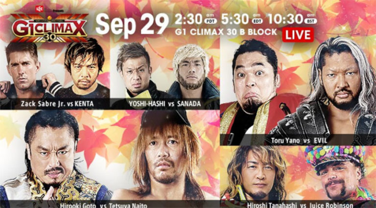 Results: NJPW G1 Climax 30 Day 6