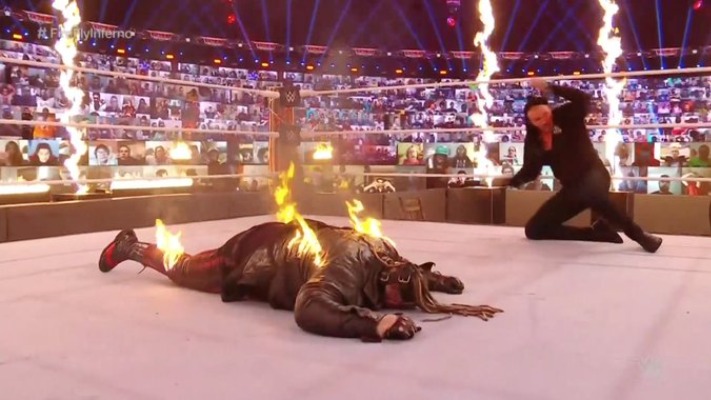 Randy Orton Wins Firefly Inferno Match, Burns The Fiend At WWE TLC