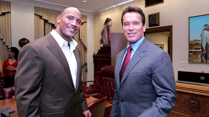 The Rock Arnold Schwarzenegger