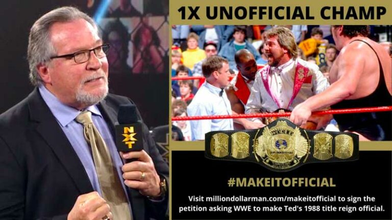 Ted Dibiase Wants His WWE Title Reign Recognized #MakeItOfficial