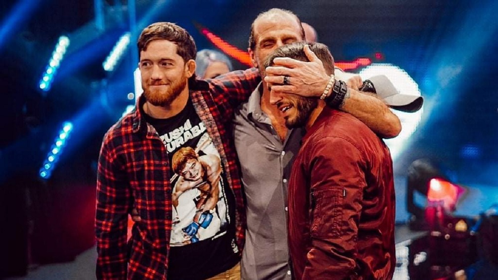 Shawn Michaels greeted Kyle O'Reilly and Johnny Gargano after NXT