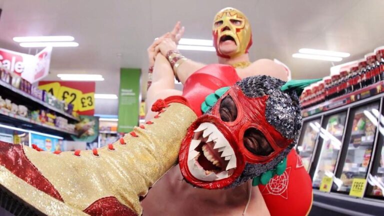 Luchadores Battle In London Grocery Store