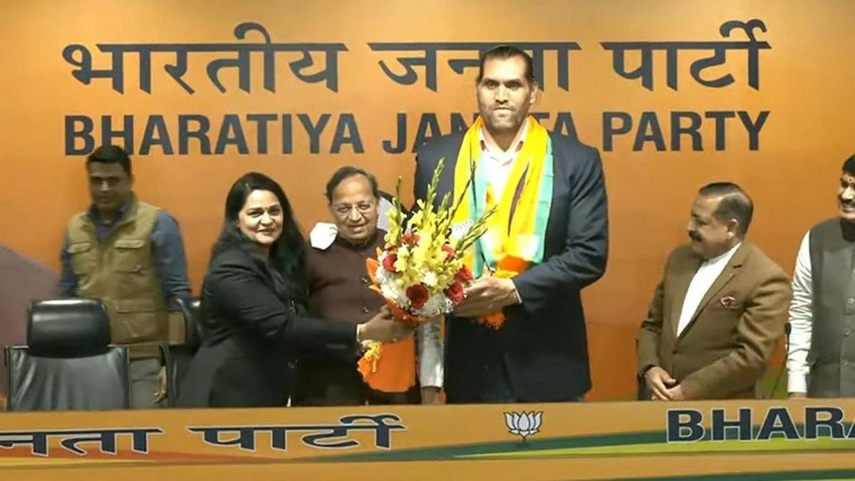 The Great Khali Joins Bharatiya Janata Political Party In India