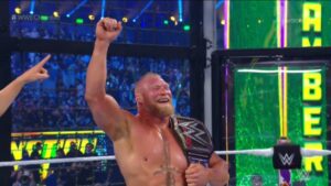 Brock Lesnar Wins WWE Title At Elimination Chamber