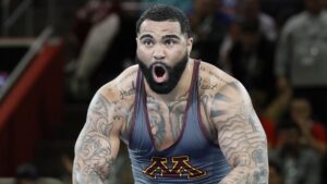 Gable Steveson Wins Second NCAA Championship, Leaves Shoes on the Mat