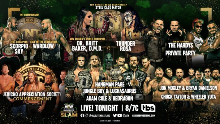 AEW Dynamite St. Patrick’s Day Slam Results: Steel Cage Match, Wardlow & MJF, The Hardys