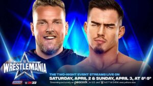 Pat McAfee vs. Austin Theory Set For WrestleMania 38