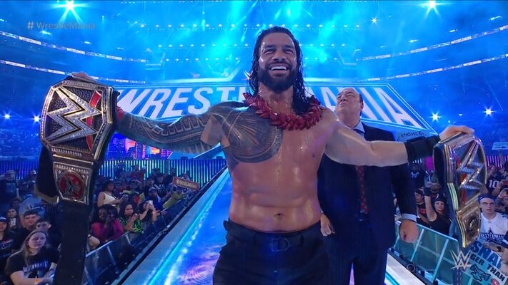 WWE WrestleMania 38 Night 2 Results: Lesnar vs. Reigns, Austin & McMahon, Edge vs. AJ Styles