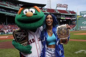 Sasha Banks Threw the First Pitch at Fenway Park on Sunday