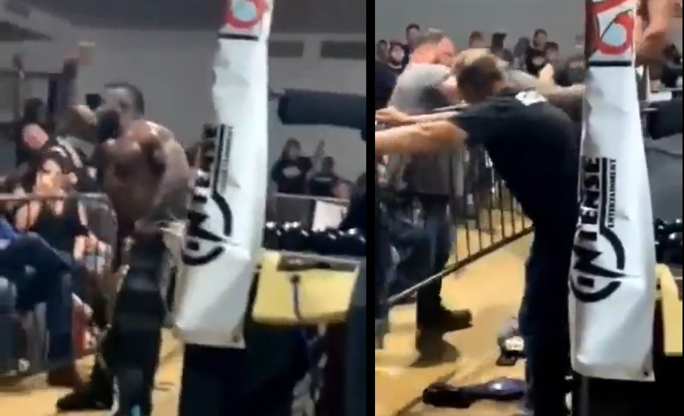 Fan Headbutts Wrestler During An Indie Show, Chaos Ensues (Video)