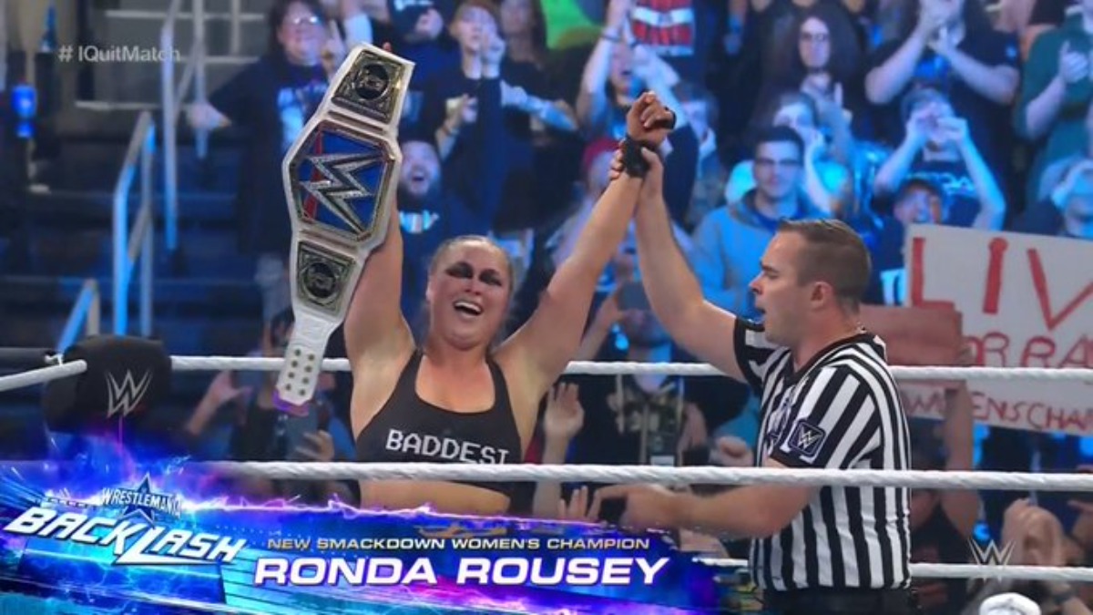 Ronda Rousey Wins SmackDown Women’s Title At WWE WrestleMania Backlash