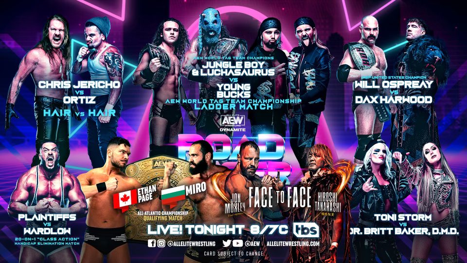 AEW Dynamite Road Rager Results (6/15/22): Tag Title Ladder Match, Moxley & Tanahashi, Hair vs. Hair