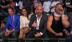 The McMahons & Pat McAfee Show up to UFC 276