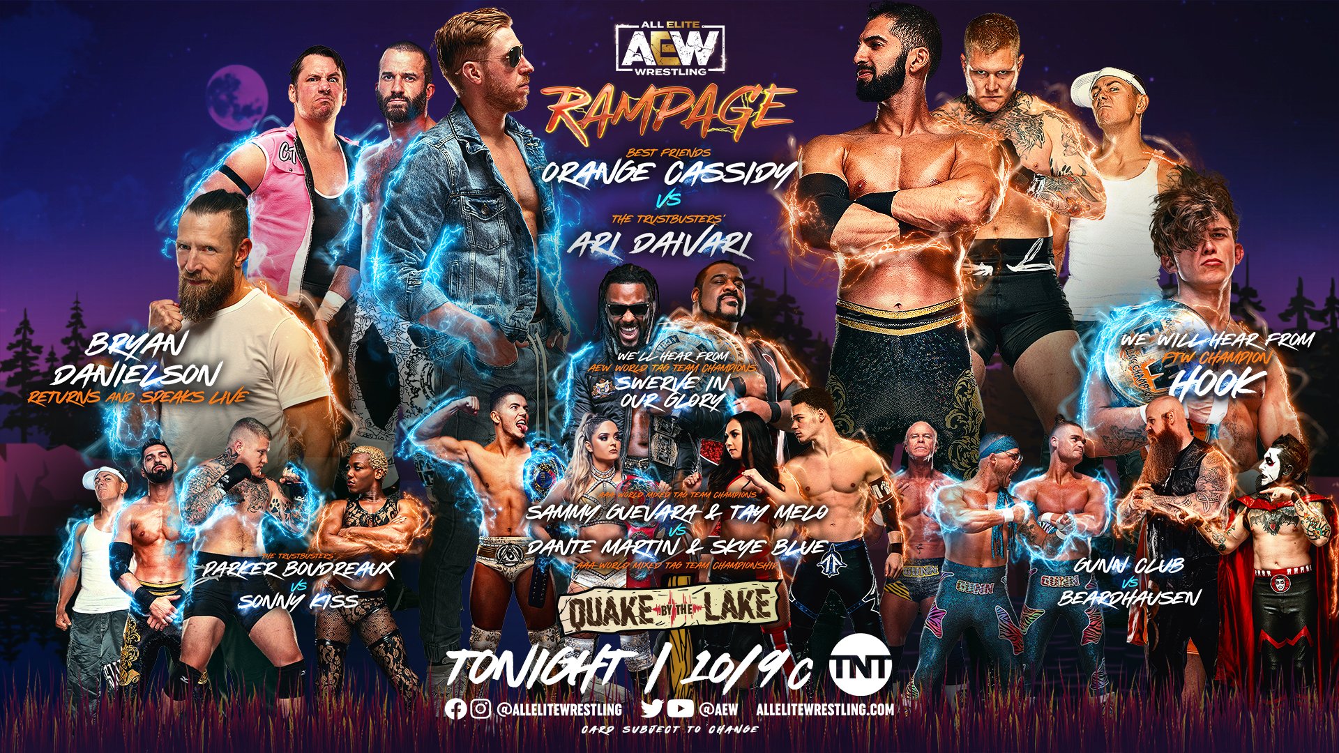 AEW Rampage Quake by the Lake Results (8/12/22): Bryan Danielson Speaks, Beardhausen, HOOK