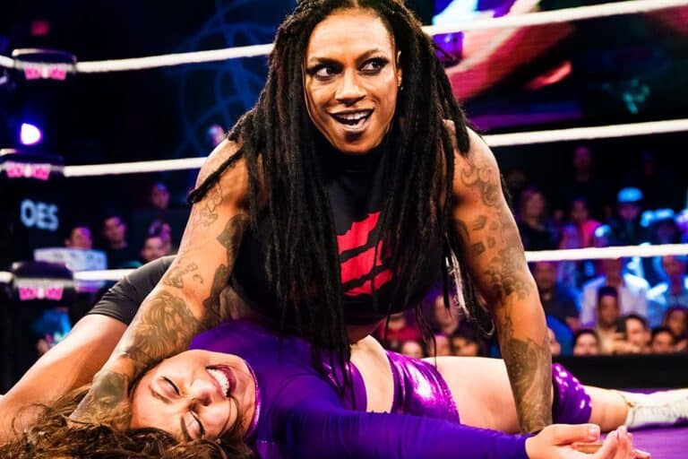 WOW Women of Wrestling Champion The Beast Out with an Injury