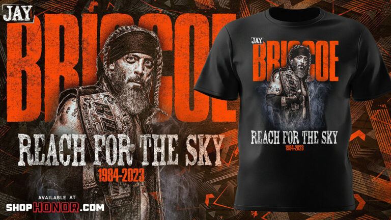 Jay Briscoe “Reach for the Sky” T-Shirt On Sale, 100% of the Proceeds Going to the Pugh Family