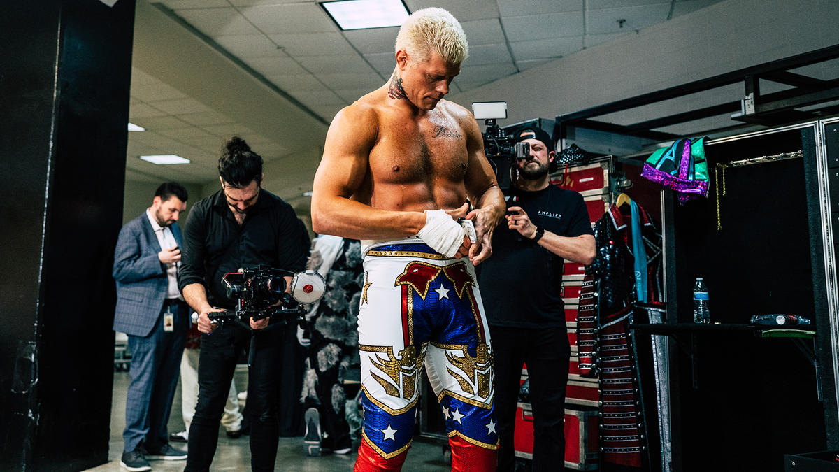 Cody Rhodes backstage at Royal Rumble