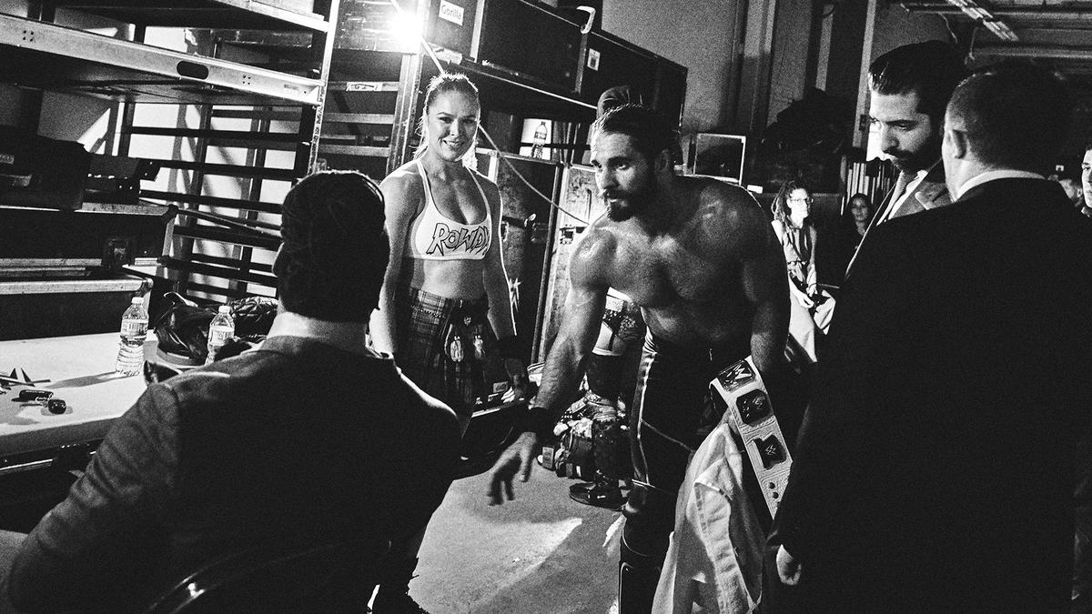 Seth Rollins backstage