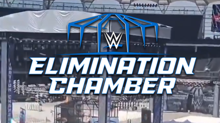 WWE Elimination Chamber Stage Set-Up Is All Ready In Perth